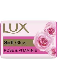 LUX SOFT GLOWBATHING SOAP ROSE VITAMIN E 100GM MRP38 (1 X 144N)